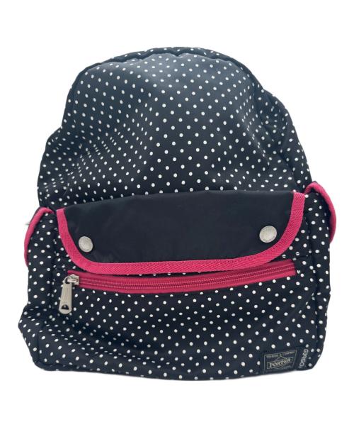 PORTER（ポーター）PORTER (ポーター) Gallery 1950 (ギャラリー1950) リュック ブラック×ピンクの古着・服飾アイテム