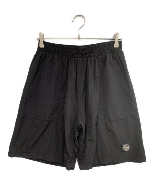 STONE ISLAND（ストーンアイランド）STONE ISLAND (ストーンアイランド) ナイロンハーフパンツ ブラック サイズ:XLの古着・服飾アイテム