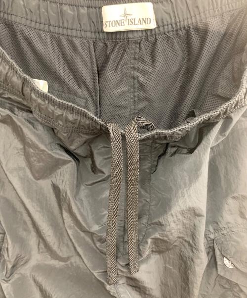 STONE ISLAND（ストーンアイランド）STONE ISLAND (ストーンアイランド) ナイロンハーフパンツ ブラック サイズ:Lの古着・服飾アイテム