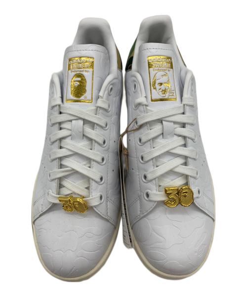 adidas（アディダス）adidas (アディダス) A BATHING APE (ア ベイシング エイプ) STANSMITH ホワイト サイズ:25の古着・服飾アイテム