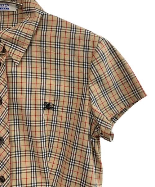 Burberry's（バーバリー）Burberry's (バーバリーズ) 半袖シャツ ブラウン サイズ:SIZE38の古着・服飾アイテム