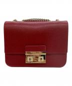 FURLAフルラ）の古着「チェーンショルダーバッグ」｜レッド