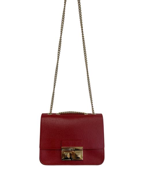 FURLA（フルラ）FURLA (フルラ) チェーンショルダーバッグ レッドの古着・服飾アイテム