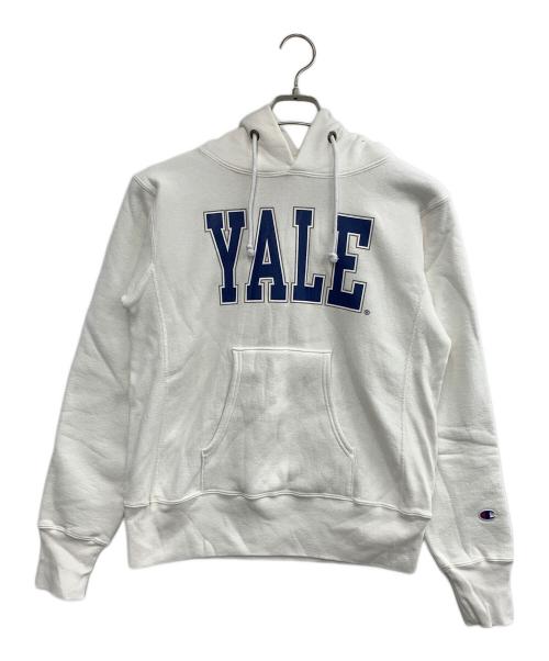 Champion REVERSE WEAVE（チャンピオン リバース ウィーブ）Champion REVERSE WEAVE (チャンピオン リバース ウィーブ) YALE (イェール) プルオーバーパーカー ホワイト サイズ:Mの古着・服飾アイテム