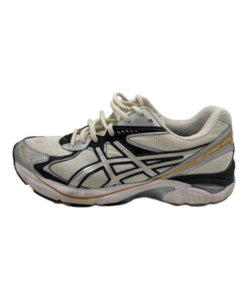 asics（アシックス）asics (アシックス) スニーカー ホワイト×シルバー×ゴールド サイズ:27.0の古着・服飾アイテム