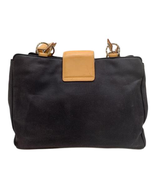 BVLGARI（ブルガリ）BVLGARI (ブルガリ) トートバッグ ブラック×ベージュの古着・服飾アイテム