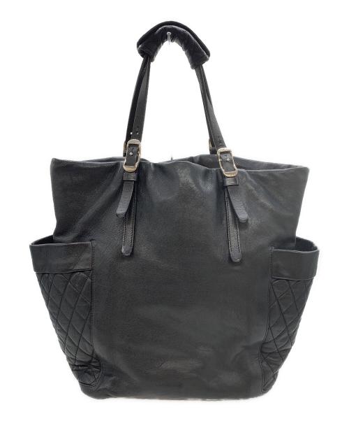 JIMMY CHOO（ジミーチュウ）JIMMY CHOO (ジミーチュウ) レザーハンドバッグ ブラックの古着・服飾アイテム