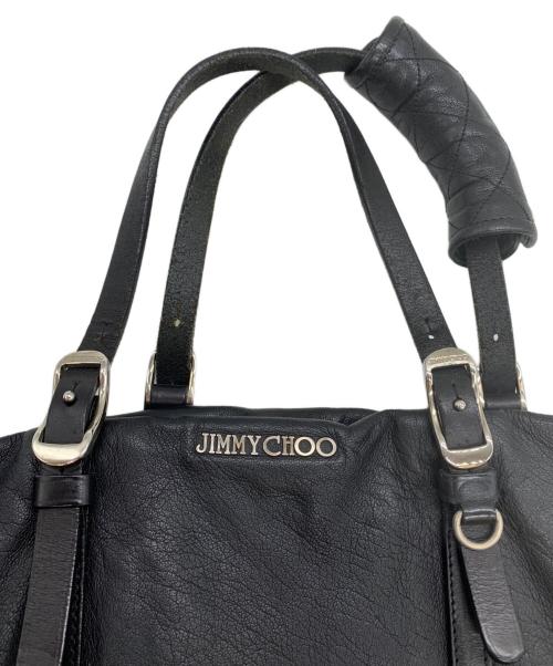 JIMMY CHOO（ジミーチュウ）JIMMY CHOO (ジミーチュウ) レザーハンドバッグ ブラックの古着・服飾アイテム
