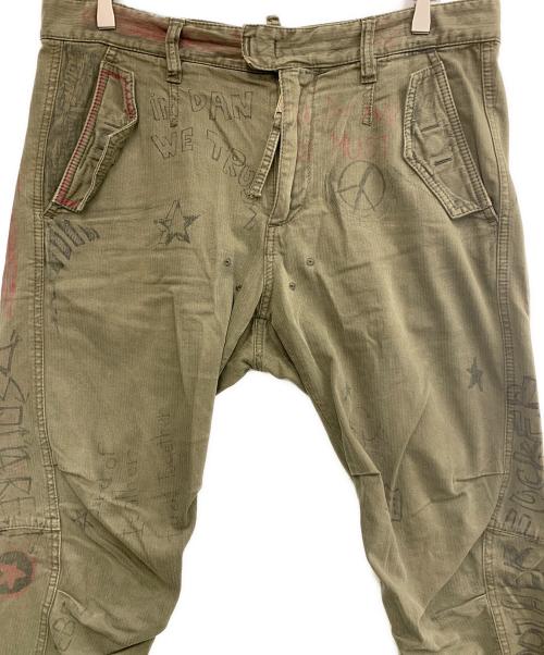 DSQUARED2（ディースクエアード）DSQUARED2 (ディースクエアード) カーゴパンツ オリーブ サイズ:50の古着・服飾アイテム