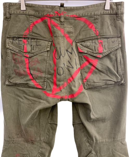 DSQUARED2（ディースクエアード）DSQUARED2 (ディースクエアード) カーゴパンツ オリーブ サイズ:50の古着・服飾アイテム