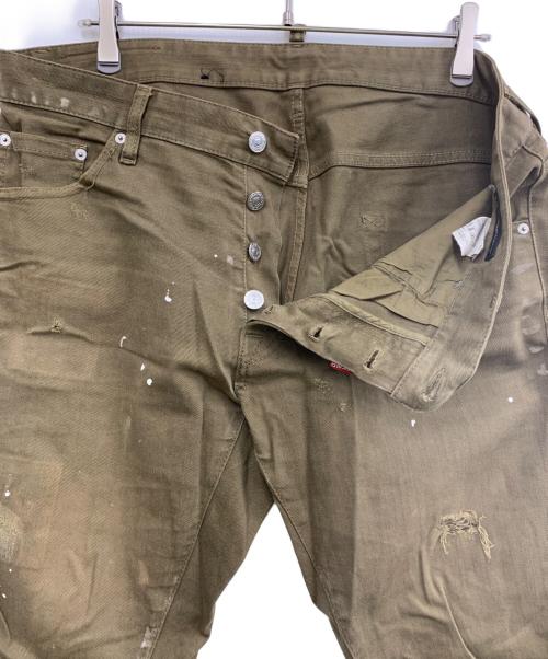 DSQUARED2（ディースクエアード）DSQUARED2 (ディースクエアード) ストレートパンツ カーキ サイズ:50の古着・服飾アイテム