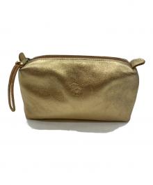 IL BISONTE（イル ビゾンテ）の古着「コスメポーチ」｜ゴールド