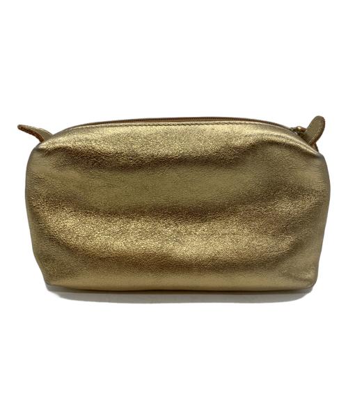 IL BISONTE（イル ビゾンテ）IL BISONTE (イル ビゾンテ) コスメポーチ ゴールドの古着・服飾アイテム