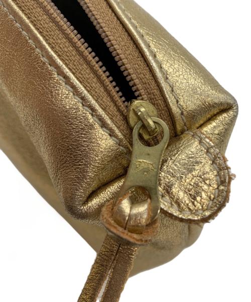 IL BISONTE（イル ビゾンテ）IL BISONTE (イル ビゾンテ) コスメポーチ ゴールドの古着・服飾アイテム