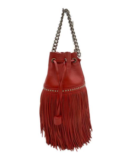 J&M DAVIDSON（ジェイ＆エム デヴィッドソン）J&M DAVIDSON (ジェイ＆エム デヴィッドソン) フリンジカーニバルミニショルダーバッグ レッドの古着・服飾アイテム