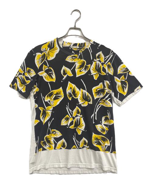 MARNI（マルニ）MARNI (マルニ) 半袖Tシャツ ブラック×イエロー×ホワイト サイズ:46の古着・服飾アイテム