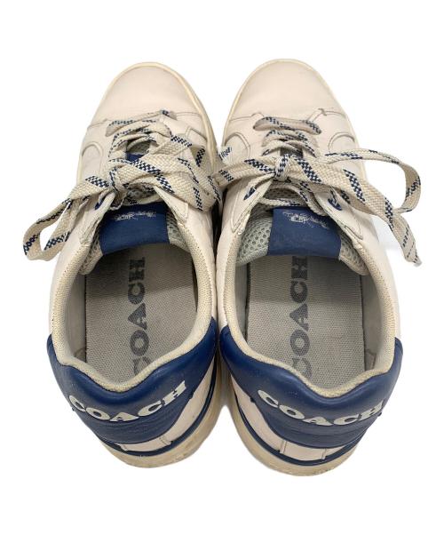 COACH（コーチ）COACH (コーチ) スニーカー ホワイト×ネイビー サイズ:25.5の古着・服飾アイテム