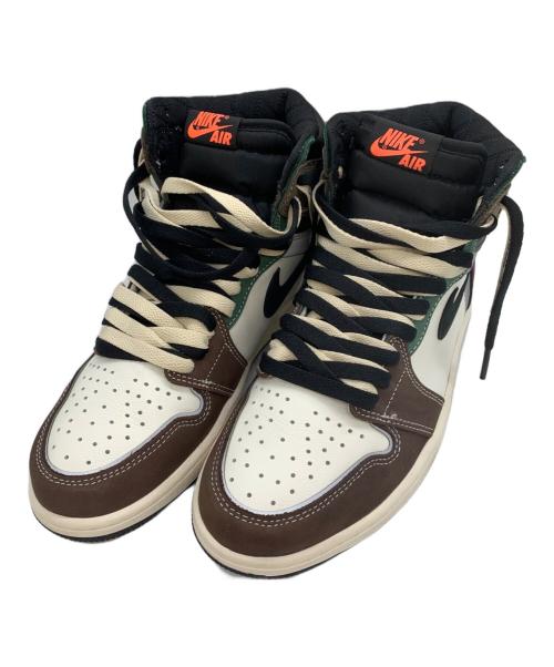 NIKE（ナイキ）NIKE (ナイキ) ハイカットスニーカー ホワイト×ブラウン×ブラック サイズ:26.5の古着・服飾アイテム
