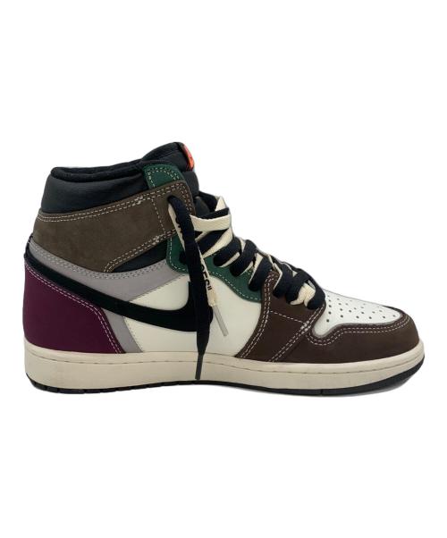 NIKE（ナイキ）NIKE (ナイキ) ハイカットスニーカー ホワイト×ブラウン×ブラック サイズ:26.5の古着・服飾アイテム