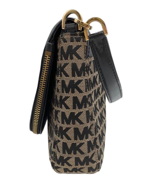 MICHAEL KORS（マイケル・コース）MICHAEL KORS (マイケルコース) ショルダーバッグ ブラック×ベージュの古着・服飾アイテム