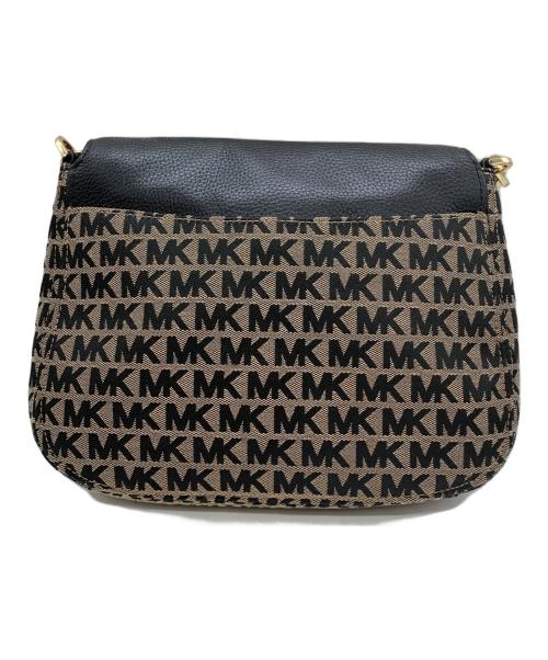 MICHAEL KORS（マイケル・コース）MICHAEL KORS (マイケルコース) ショルダーバッグ ブラック×ベージュの古着・服飾アイテム