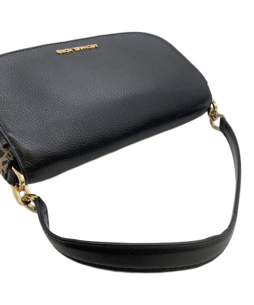 MICHAEL KORS（マイケル・コース）MICHAEL KORS (マイケルコース) ショルダーバッグ ブラック×ベージュの古着・服飾アイテム