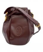 Cartierカルティエ）の古着「巾着ショルダーバッグ」｜ワインレッド