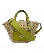 COACHコーチ）の古着「2WAYショルダーバッグ」｜イエロー×ベージュ