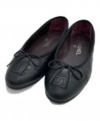 CHANELシャネル）の古着「ココマーク バレリーナシューズ」｜ブラック