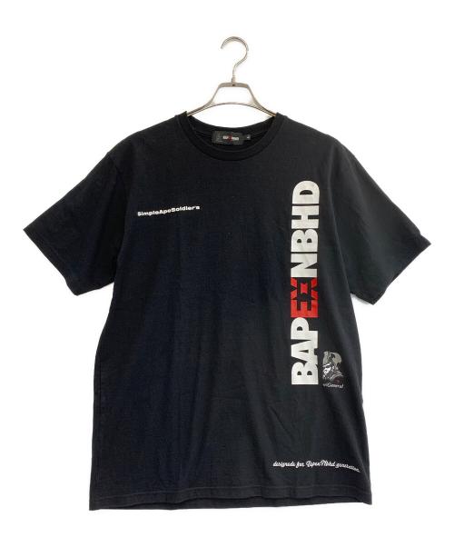 A BATHING APE ×NEIGHBORHOOD（アベイシングエイプ×ネイバーフッド）A BATHING APE ×NEIGHBORHOOD (アベイシングエイプ×ネイバーフッド) 半袖Tシャツ ブラック サイズ:Lの古着・服飾アイテム