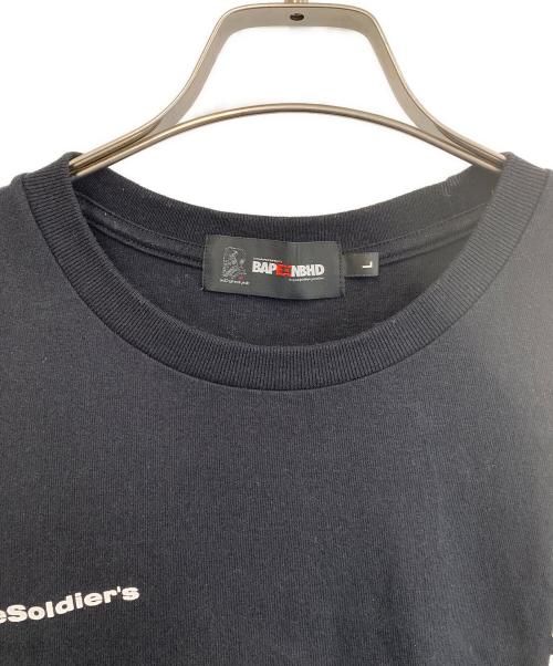 A BATHING APE ×NEIGHBORHOOD（アベイシングエイプ×ネイバーフッド）A BATHING APE ×NEIGHBORHOOD (アベイシングエイプ×ネイバーフッド) 半袖Tシャツ ブラック サイズ:Lの古着・服飾アイテム