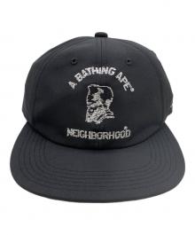 A BATHING APE×NEIGHBORHOOD（ア ベイシング エイプ×ネイバーフッド）の古着「キャップ」｜ブラック