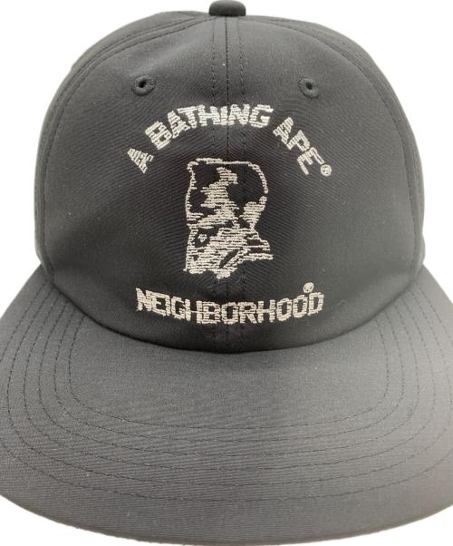 A BATHING APE（ア ベイシング エイプ）A BATHING APE (ア ベイシング エイプ) NEIGHBORHOOD (ネイバーフッド) キャップ ブラックの古着・服飾アイテム