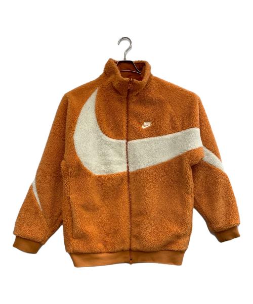NIKE（ナイキ）NIKE (ナイキ) リバーシブルボアジャケット オレンジ×ホワイト サイズ:Lの古着・服飾アイテム
