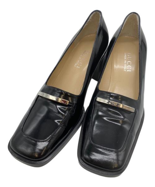GUCCI（グッチ）GUCCI (グッチ) ヒールパンプス ブラック サイズ:37 1/2の古着・服飾アイテム