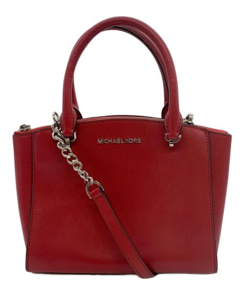 MICHAEL KORS（マイケル・コース）MICHAEL KORS (マイケル・コース) 2WAYショルダーバッグ レッドの古着・服飾アイテム