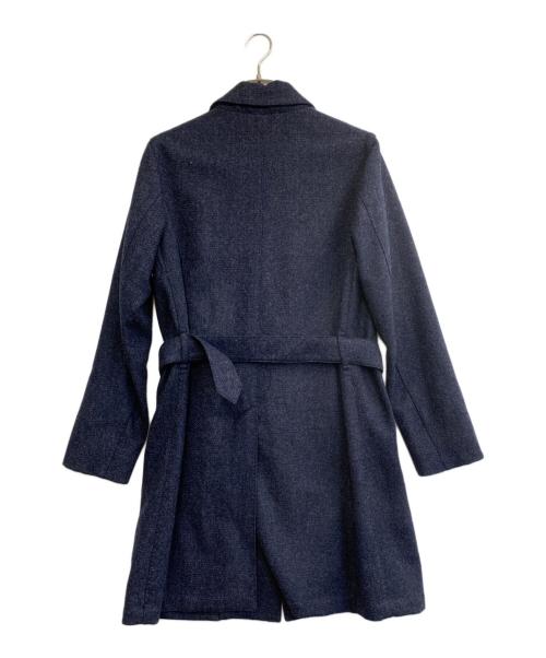MACKINTOSH PHILOSOPHY（マッキントッシュ フィロソフィー）MACKINTOSH PHILOSOPHY (マッキントッシュ フィロソフィー) ベルト付きステンカラーコート ネイビー サイズ:FREEの古着・服飾アイテム