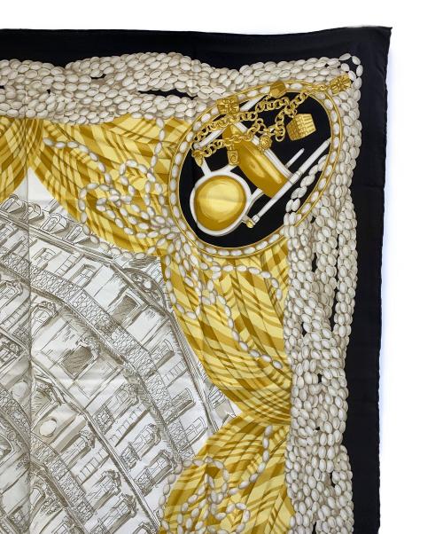 Christian Dior（クリスチャン ディオール）Christian Dior (クリスチャン ディオール) スカーフ イエロー×ブラックの古着・服飾アイテム