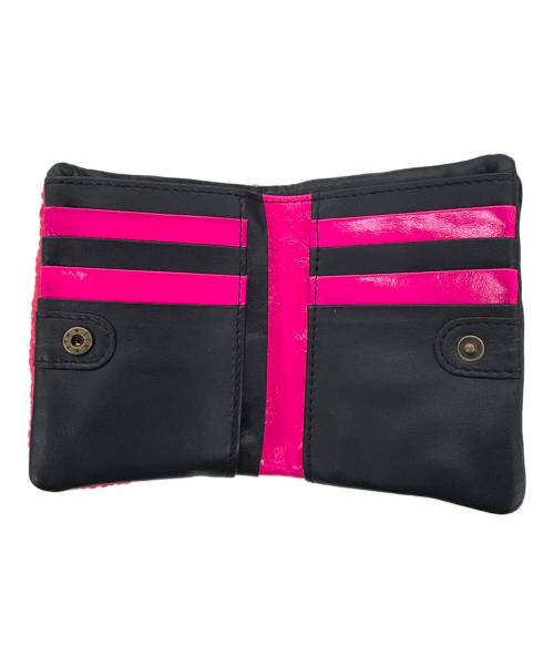 MMTS（マミタス）MMTS (マミタス) tamaoworld (タマオワールド) 2つ折り財布 ピンク×ブラックの古着・服飾アイテム