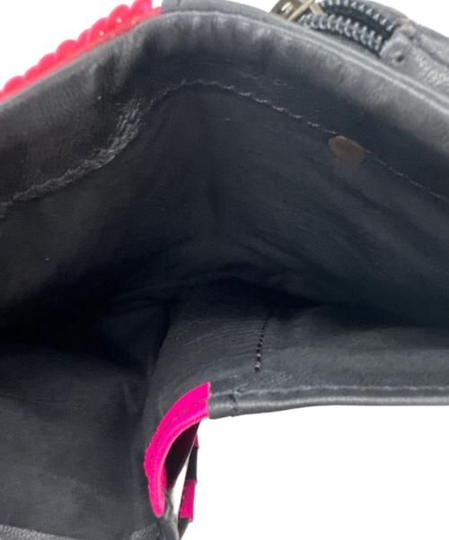 MMTS（マミタス）MMTS (マミタス) tamaoworld (タマオワールド) 2つ折り財布 ピンク×ブラックの古着・服飾アイテム