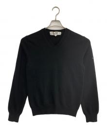 PLAY COMME des GARCONS（プレイコムデギャルソン）の古着「厚手ニット」｜ブラック