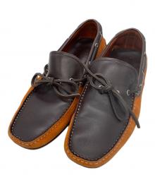 Ferragamo（フェラガモ）の古着「デッキシューズ」｜ブラウン×オレンジ