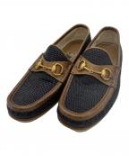 GUCCIグッチ）の古着「ビットローファー」｜ブラック×ブラウン