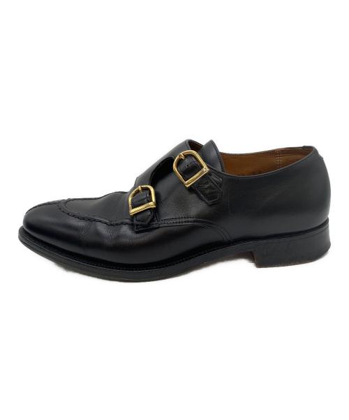 Crockett & Jones（クロケット＆ジョーンズ）Crockett & Jones (クロケット＆ジョーンズ) ダブルモンクストラップシューズ ブラック サイズ:25の古着・服飾アイテム