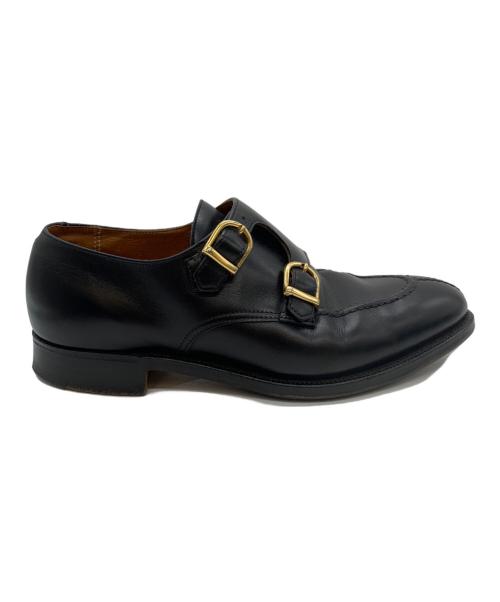 Crockett & Jones（クロケット＆ジョーンズ）Crockett & Jones (クロケット＆ジョーンズ) ダブルモンクストラップシューズ ブラック サイズ:25の古着・服飾アイテム