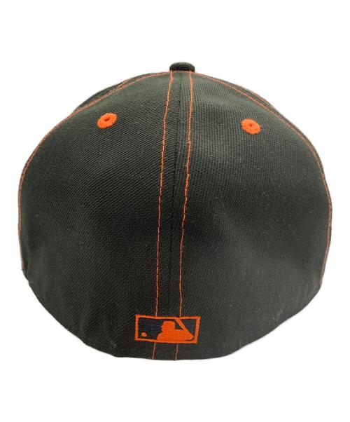 New Era（ニューエラ）New Era (ニューエラ) 59FIFTY 40th anniversary(2002) ニューヨークメッツ ブラック×オレンジ サイズ:SIZE 7 5/8の古着・服飾アイテム