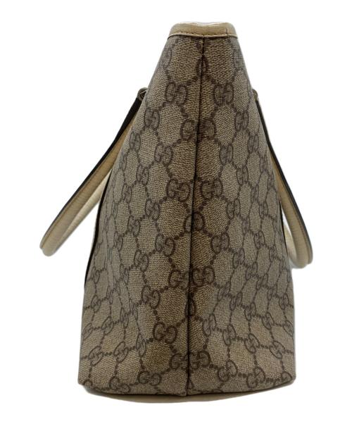 GUCCI（グッチ）GUCCI (グッチ) トートバッグ ベージュ×ホワイトの古着・服飾アイテム
