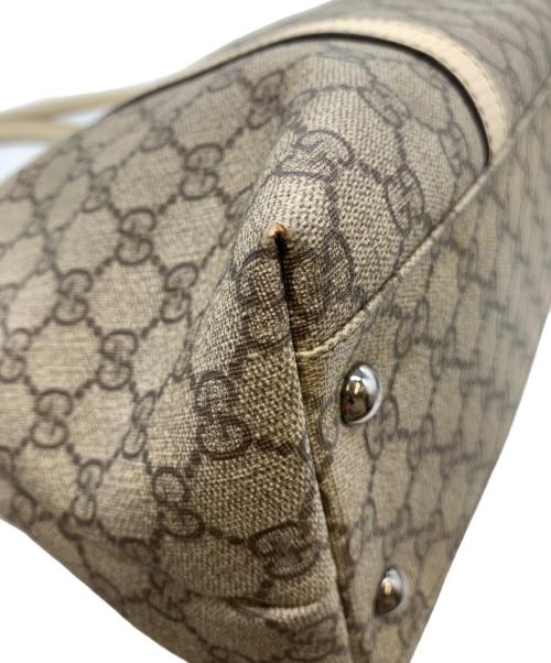 GUCCI（グッチ）GUCCI (グッチ) トートバッグ ベージュ×ホワイトの古着・服飾アイテム