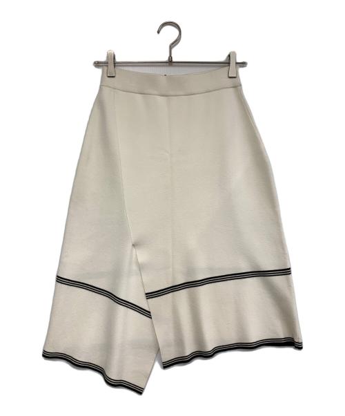 theory luxe（セオリーリュクス）theory luxe (セオリーリュクス) ニットスカート ホワイト×ブラック サイズ:38の古着・服飾アイテム