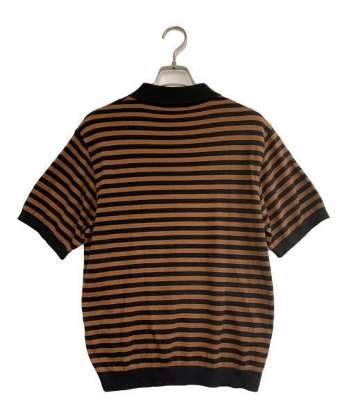 SUPREME（シュプリーム）SUPREME (シュプリーム) ニットポロシャツ ブラウン×ブラック サイズ:Sの古着・服飾アイテム